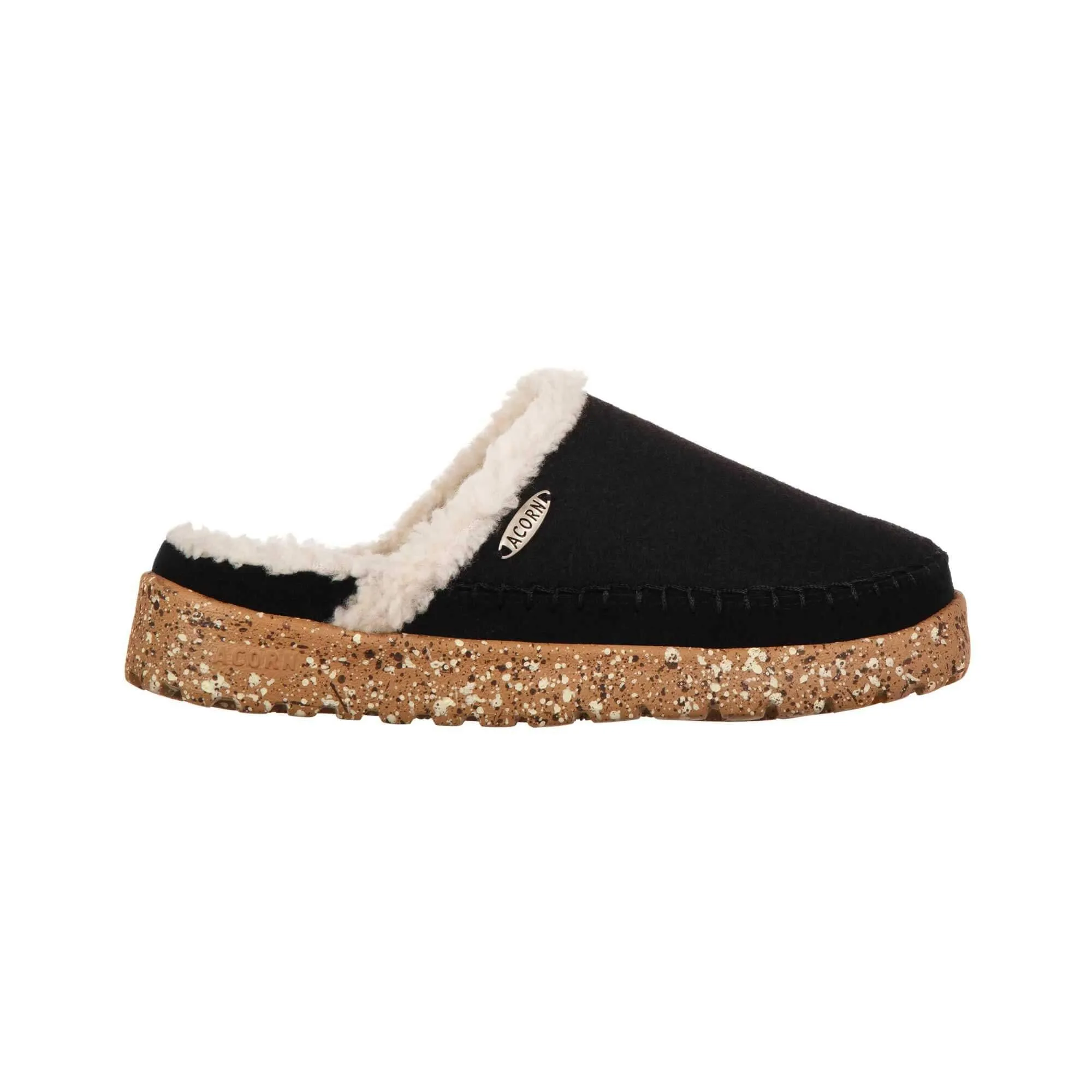 Acorn Women’s Rockland Clog - Recycled Felt Vamp, Black, Size 10 | A22701BLKW10