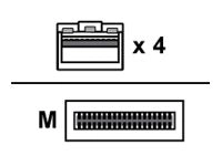 AddOn - 100GBase-CU direct attach cable - TAA Compliant - QSFP28 to SFP28 - 13 ft - twinaxial - passive ADD-Q28ARS28MX-P4M