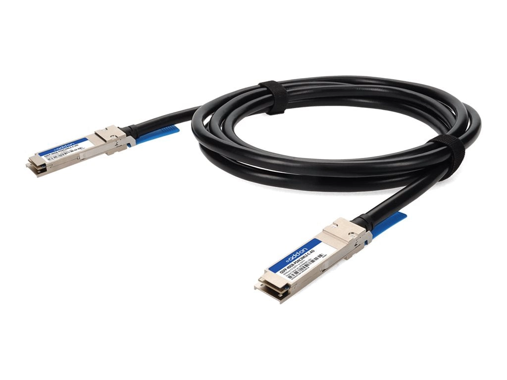 AddOn - 40GBase-CU direct attach cable - TAA Compliant - QSFP  to QSFP  - 10 ft - twinaxial - SFF-8661/IEEE 802.3bj - halogen-free, QSFP-40GB-PDAC3MLZ-C-AO