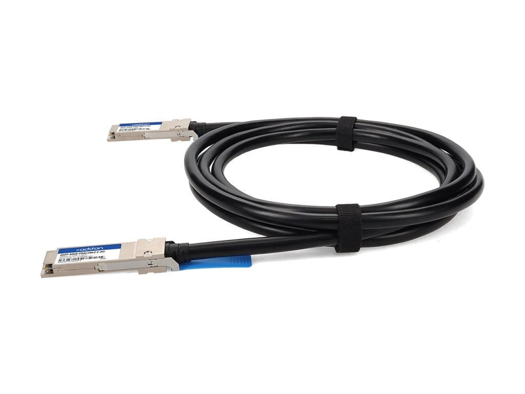 AddOn - 40GBase-CU direct attach cable - TAA Compliant - QSFP  to QSFP  - 3.3 ft - twinaxial - SFF-8661/IEEE 802.3bj - halogen-free, QSFP-40GB-PDAC1MLZ-C-AO