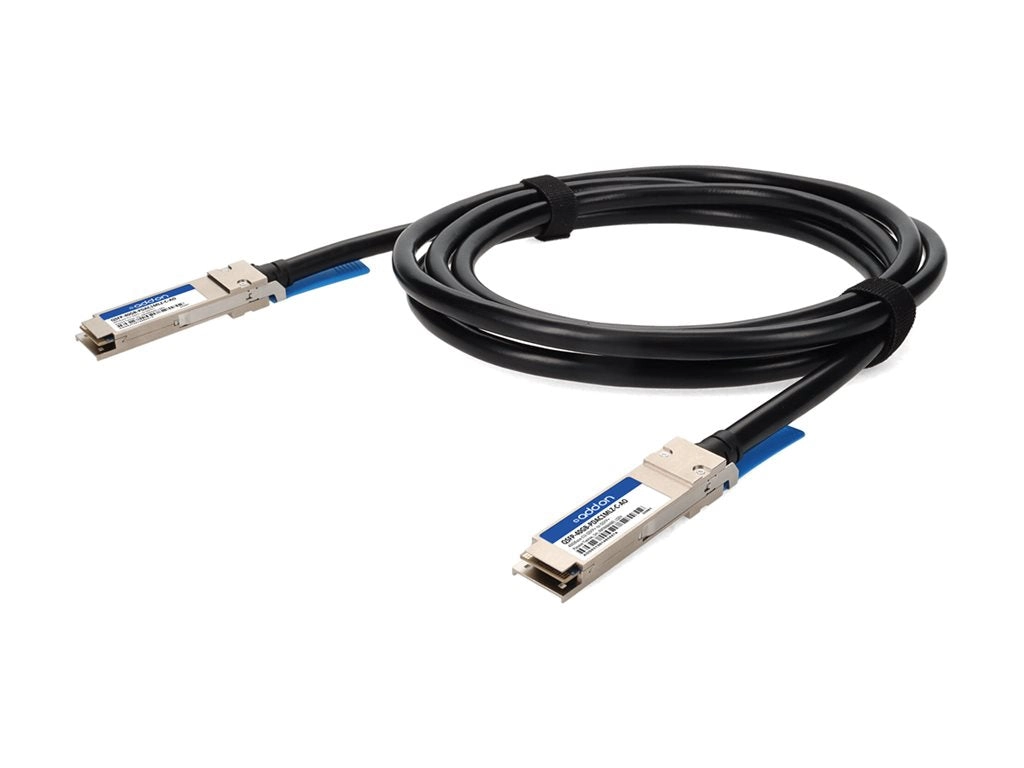 AddOn - 40GBase-CU direct attach cable - TAA Compliant - QSFP  to QSFP  - 3.3 ft - twinaxial - SFF-8661/IEEE 802.3bj - halogen-free, QSFP-40GB-PDAC1MLZ-C-AO