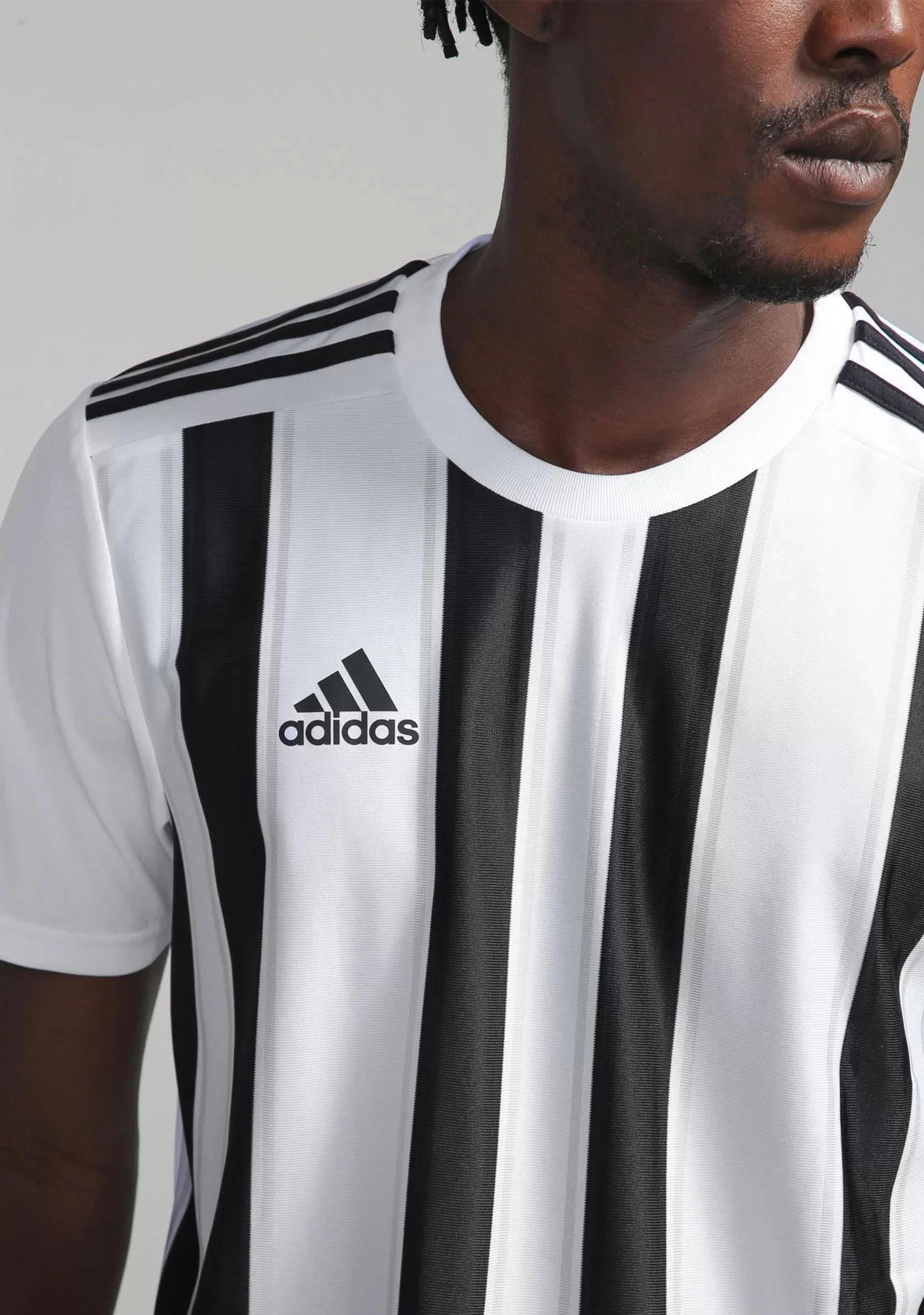 Adidas Mens Striped 21 Jersey White/Black