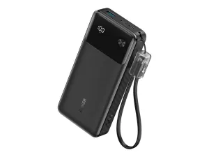 Anker PowerCore - Power bank - 20000 mAh - 30 Watt - 3 A - PD, Quick Charge - 2 output connectors (24 pin USB-C, USB Type A) A1384H11-1