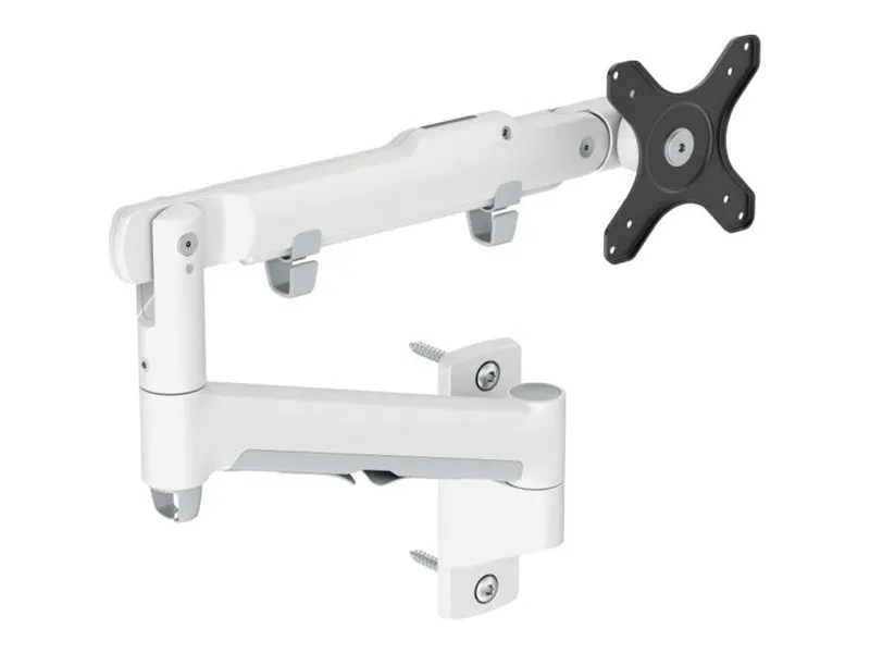 Atdec AWMS-DW - Mounting kit (articulating arm) - full-motion - for curved / flat panel - aluminum, steel - white - screen size: AWMS-DW-W