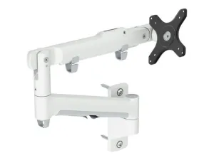Atdec AWMS-DW - Mounting kit (articulating arm) - full-motion - for curved / flat panel - aluminum, steel - white - screen size: AWMS-DW-W
