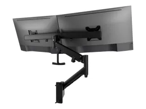 Atdec AWMS-RHXW - Mounting kit (articulating arm) - for 2 LCD displays - medical - aluminum - black - screen size: 24-27" - wall-mountable" AWMS-RHXW-B