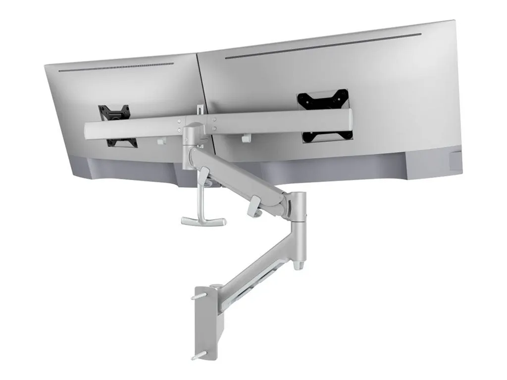 Atdec AWMS-RHXW - Mounting kit (articulating arm) - for 2 LCD displays - medical - aluminum - silver - screen size: 24-27" - AWMS-RHXW-S