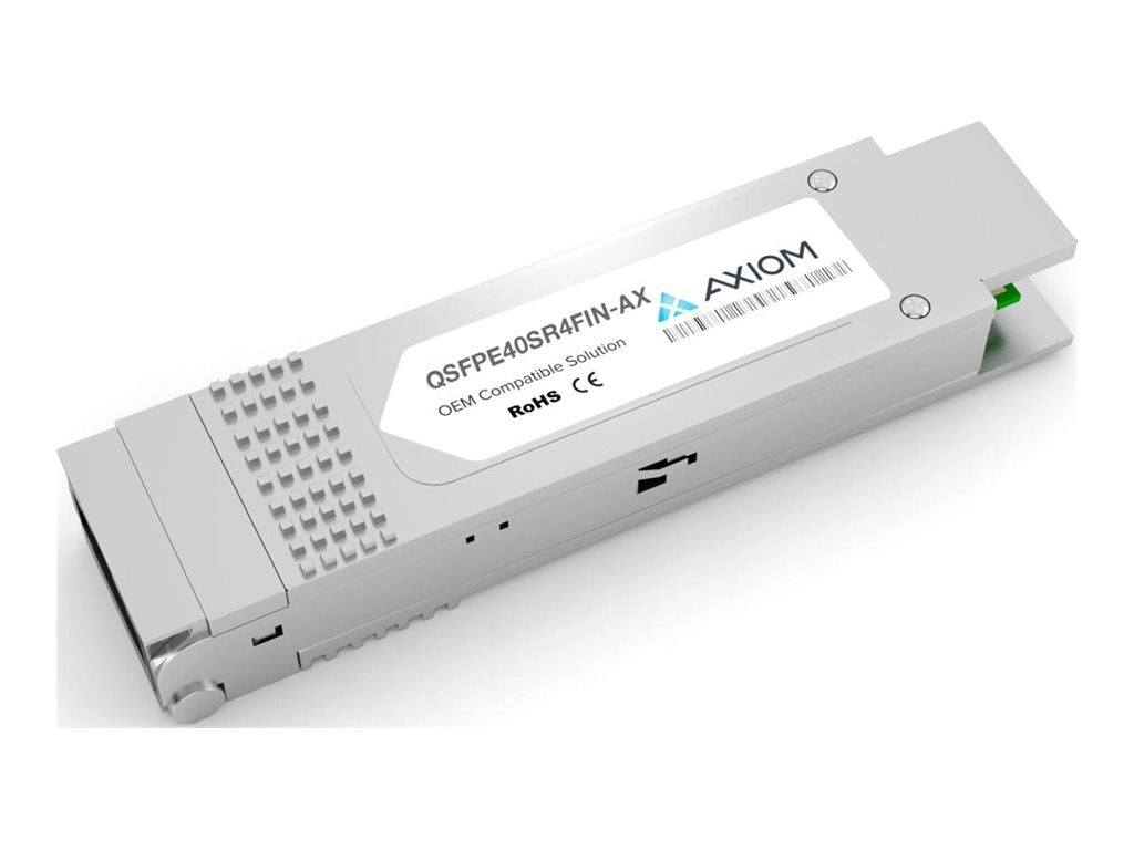 Axiom - QSFP  transceiver module - 40GbE - 40GBASE-SR4 - MPO multi-mode - up to 492 ft - 850 nm QSFPE40SR4FIN-AX