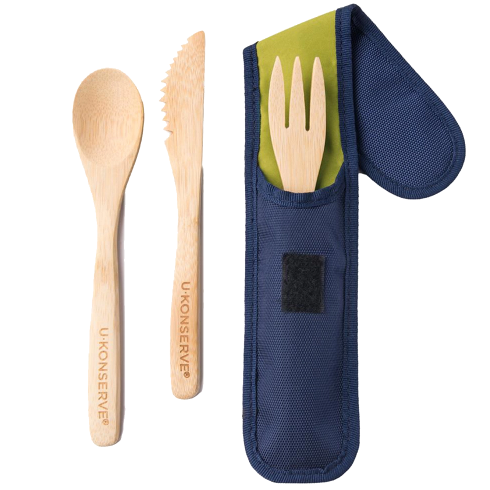 Bamboo Cutlery Set - Navy