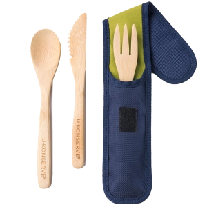 Bamboo Cutlery Set - Navy