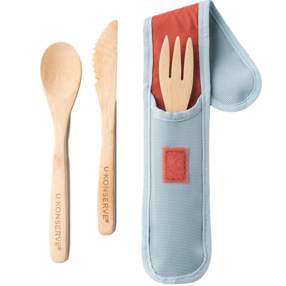 Bamboo Cutlery Set - Seafoam
