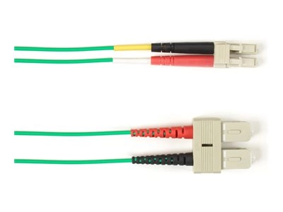 Black Box - Patch cable - TAA Compliant - SC multi-mode (M) to LC multi-mode (M) - 0.91 m - fiber optic - duplex - 50 / 125 micron FOLZH10-SCLC-GN-3