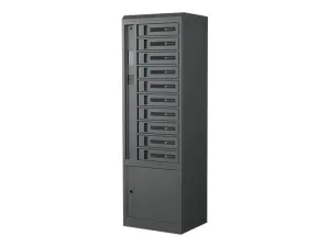 Bretford TechGuard Connect - Cabinet unit (charge only) - for 10 notebooks/tablets/cellular phones - lockable - steel - charcoal TCLAUS560EF22