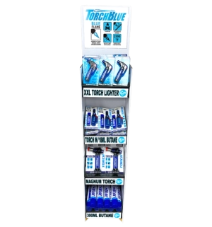 Butane Torch Lighters Assortment Floor Display - 30 Pieces Per Retail Ready Display 88673