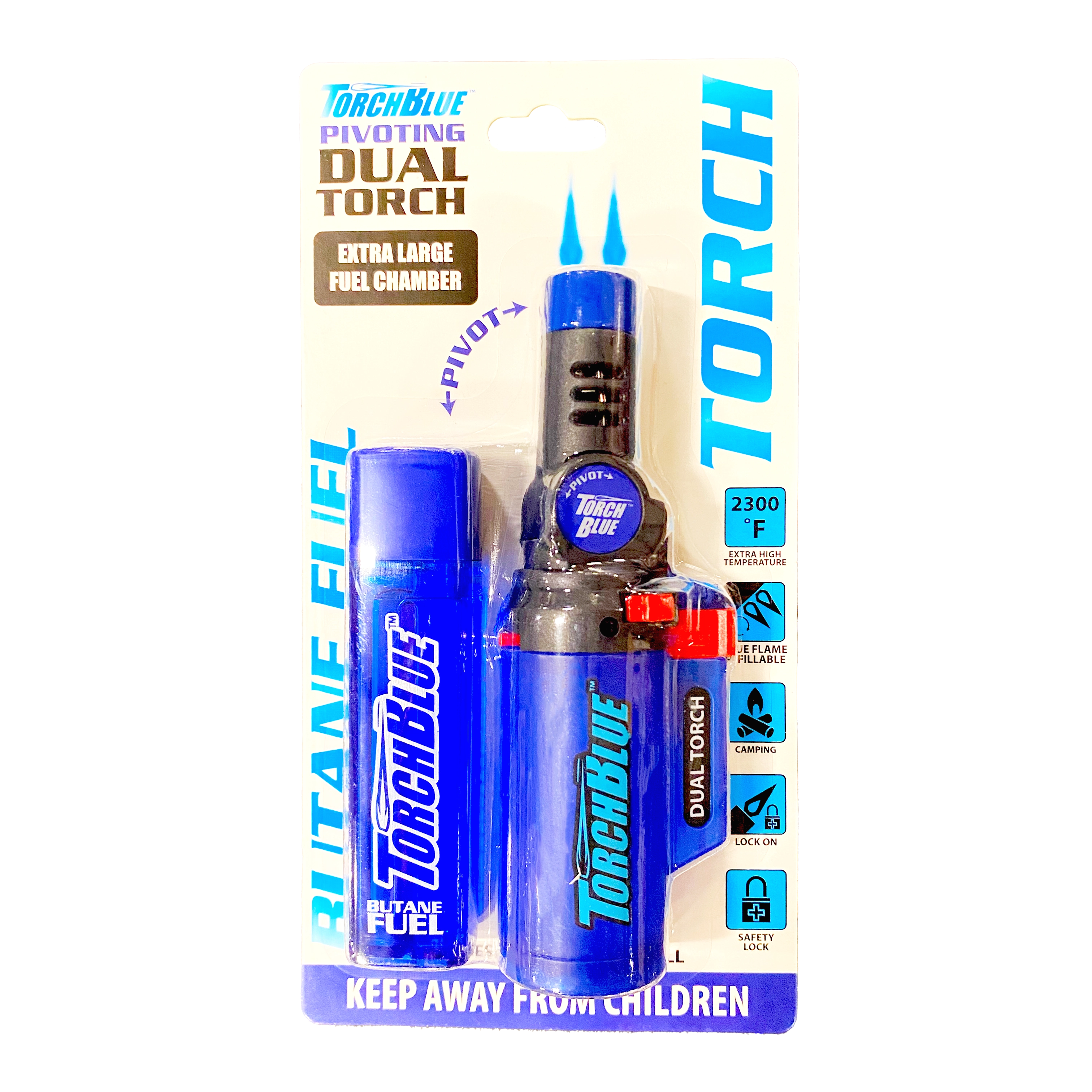 Butane Torch Lighters Assortment Floor Display - 30 Pieces Per Retail Ready Display 88673