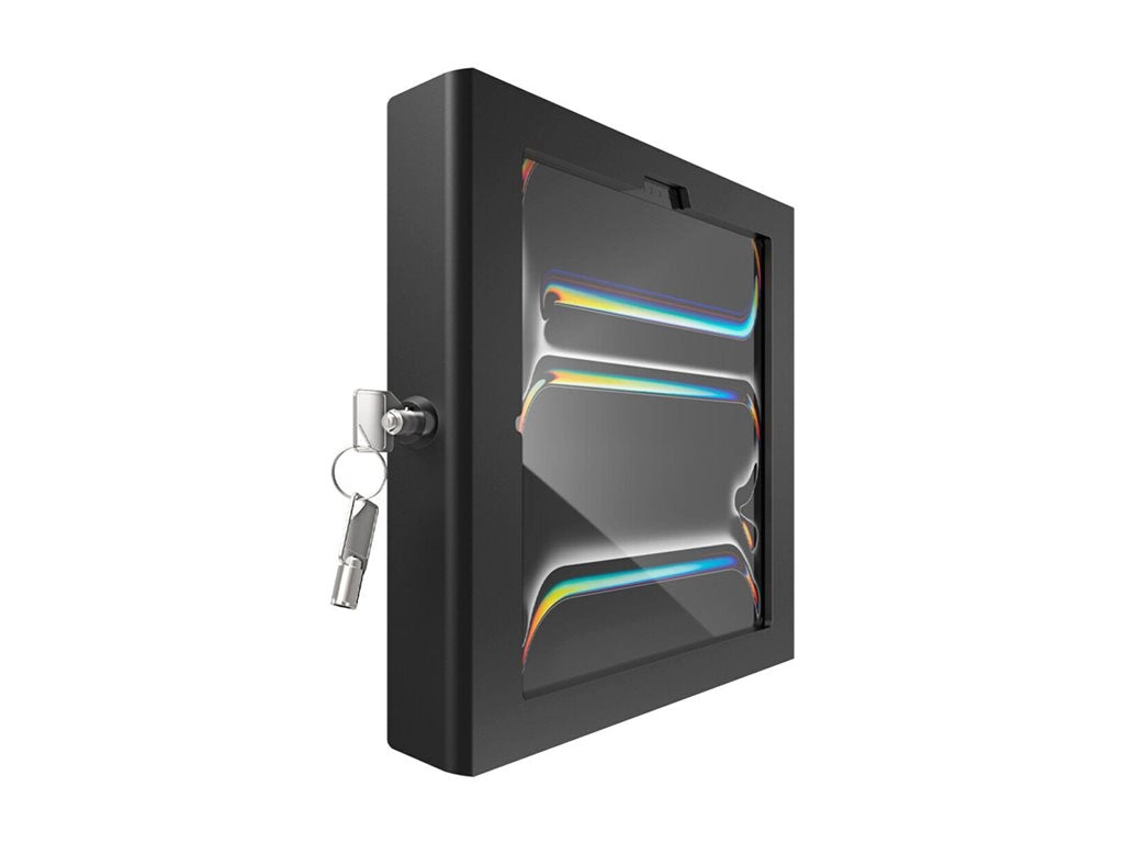 Compulocks Tablet Printer Kiosk - Stand - kiosk style - for printer / tablet - lockable - high-grade aluminum - black - screen PK0111PAPX4B
