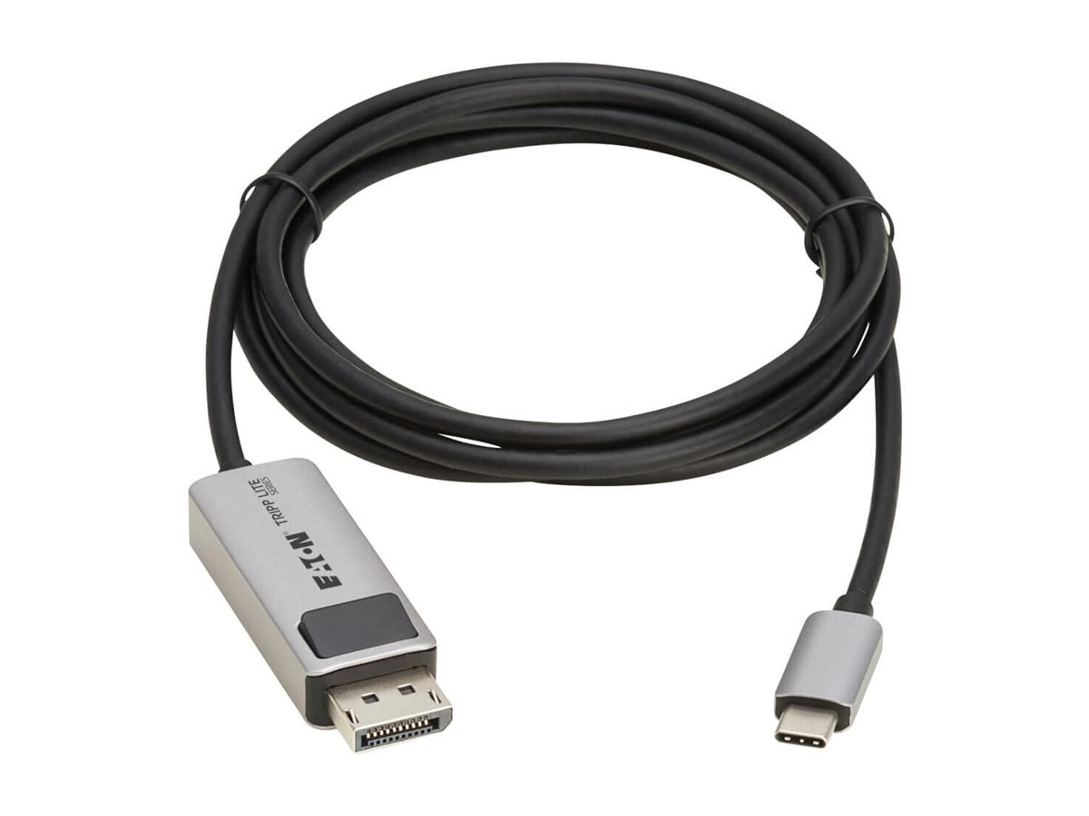 Eaton Tripp Lite Series USB-C to DisplayPort Active Adapter Cable M/M 8K 60Hz 4K 144Hz HDR 4:4:4 HDCP 2.3 Black 6ft - Adapter U444-006-DP8K6