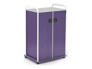 Paragon A&D Crossfit Storage - Trolley - 14 drawers - 4 shelves - 2 doors - 16 gauge tubular steel, TFM - frost, purple, wisdom CFD42WD17CO-918PZP