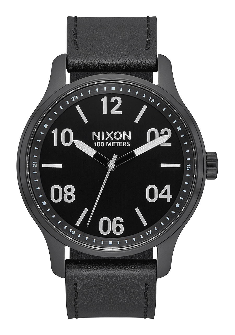 Patrol Leather - Black / Silver / Black