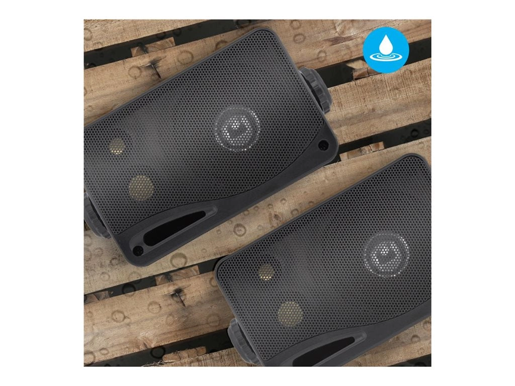 Pyle PLMR24B - Speakers - for marine - 100 Watt - 3-way - black