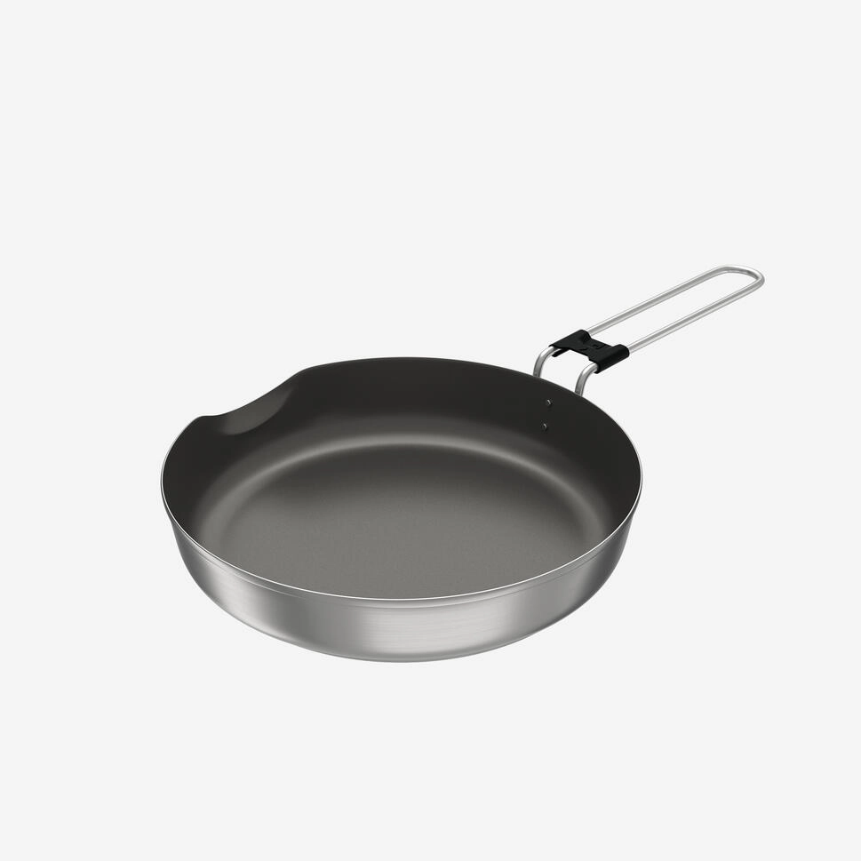Quechua 500 Stainless Steel Non-Stick Camping Cookset – 14-Piece for 2 People