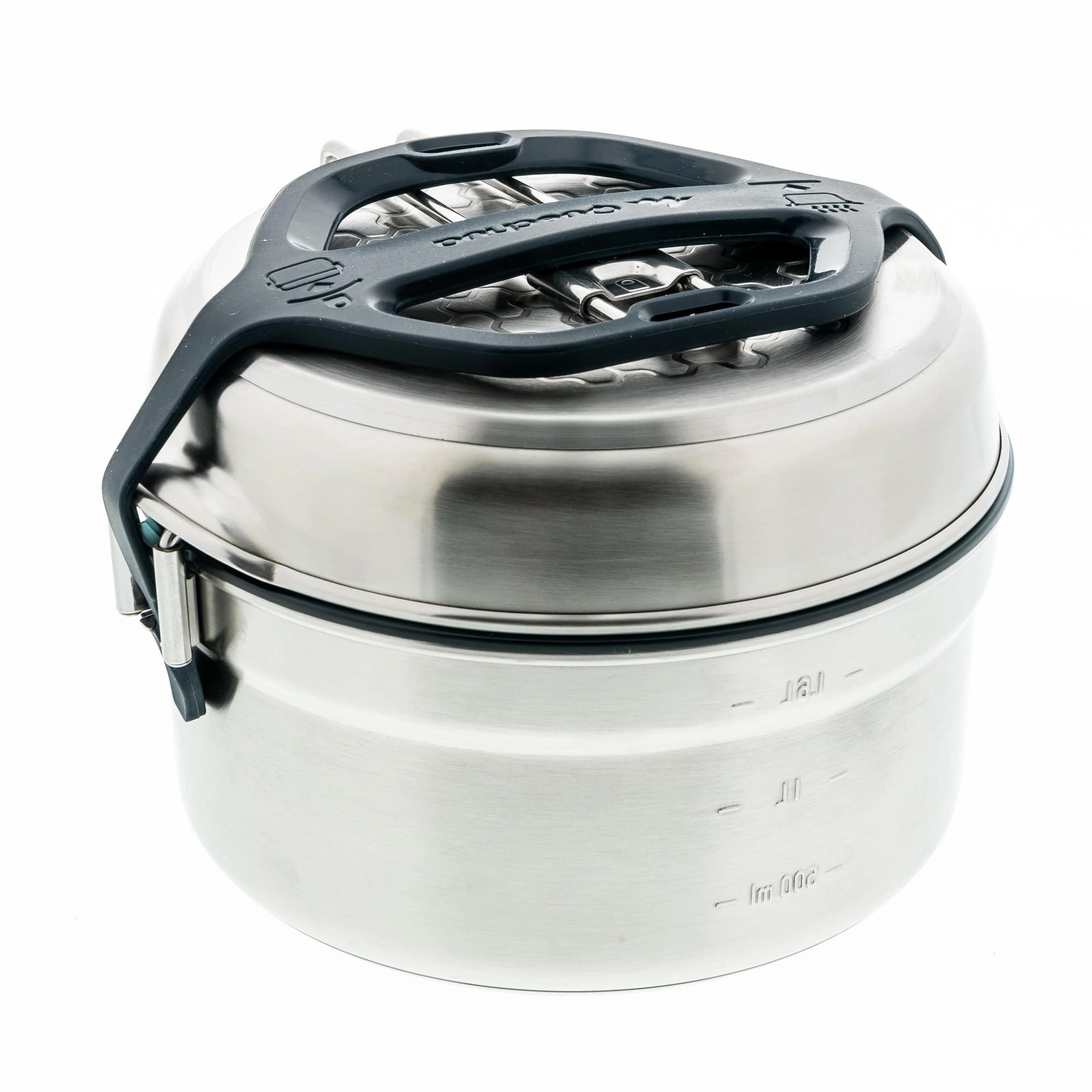 Quechua 500 Stainless Steel Non-Stick Camping Cookset – 14-Piece for 2 People