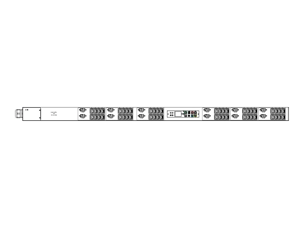 Raritan PX3-1786XV-V2 - Power distribution strip (rack-mountable) - AC 208 V - 28800 VA - 3-phase delta - RS-232, USB, Ethernet