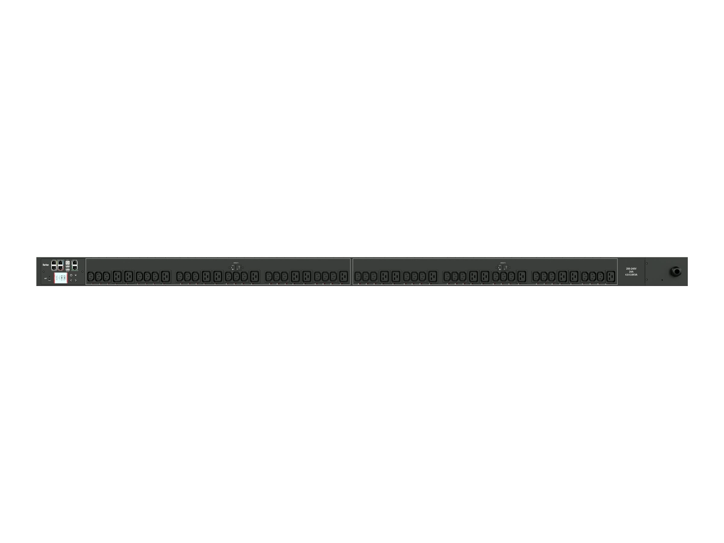 Raritan PX3-5553-N1Q1 - Power distribution strip (rack-mountable) - AC 208 V - 5000 VA - 1-phase - RS-232, USB, Ethernet 10/100/1000 PX3-5553-N1Q1K5