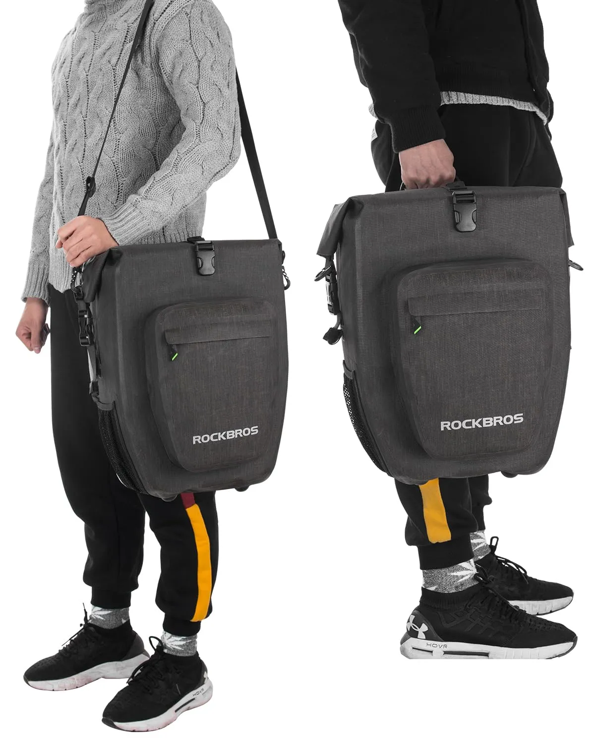 ROCKBROS 27L Waterproof Bike Pannier Bag  Grocery Touring Cycling Large Capacity Rear Rack Bag