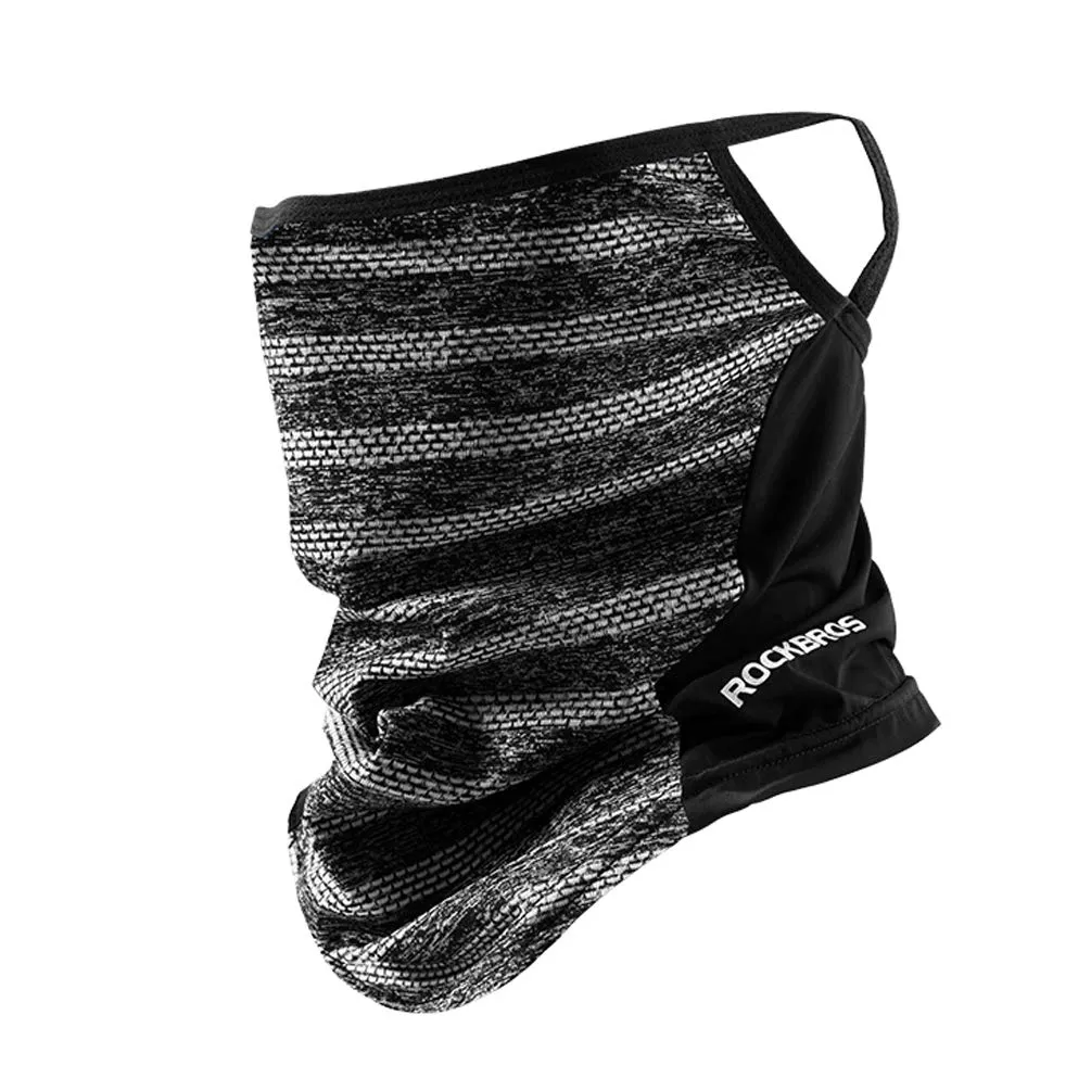 ROCKBROS Cooling Neck Gaiter with Ear Loops Bandana Face Scarf Mask for Men Women