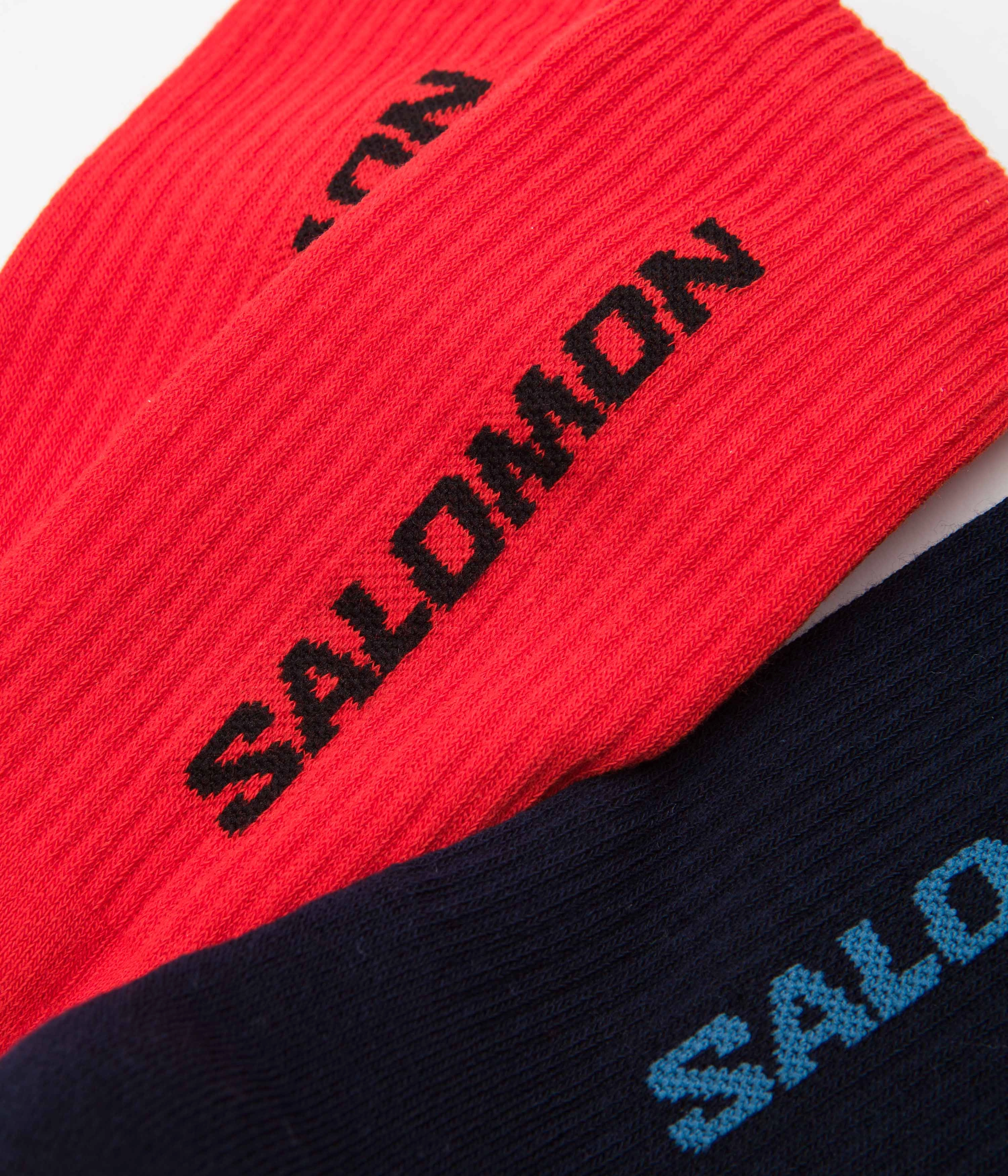 Salomon Everyday Crew Socks (3 Pack) - Dark Sapphire / Vanilla Ice / Fiery Red