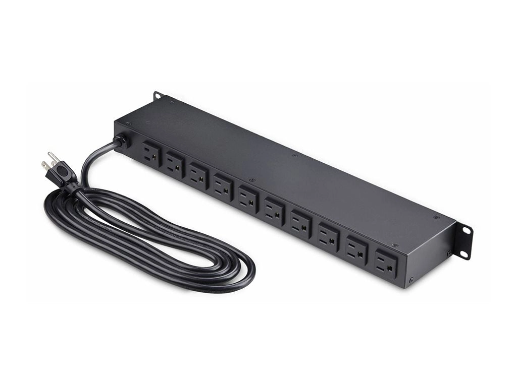 StarTech.com 12-Outlet Rack Mount Metered PDU, 1U Server Power Strip, TAA - Power distribution unit (rack-mountable) - AC 120 12NM8-RACK-MOUNT-PDU