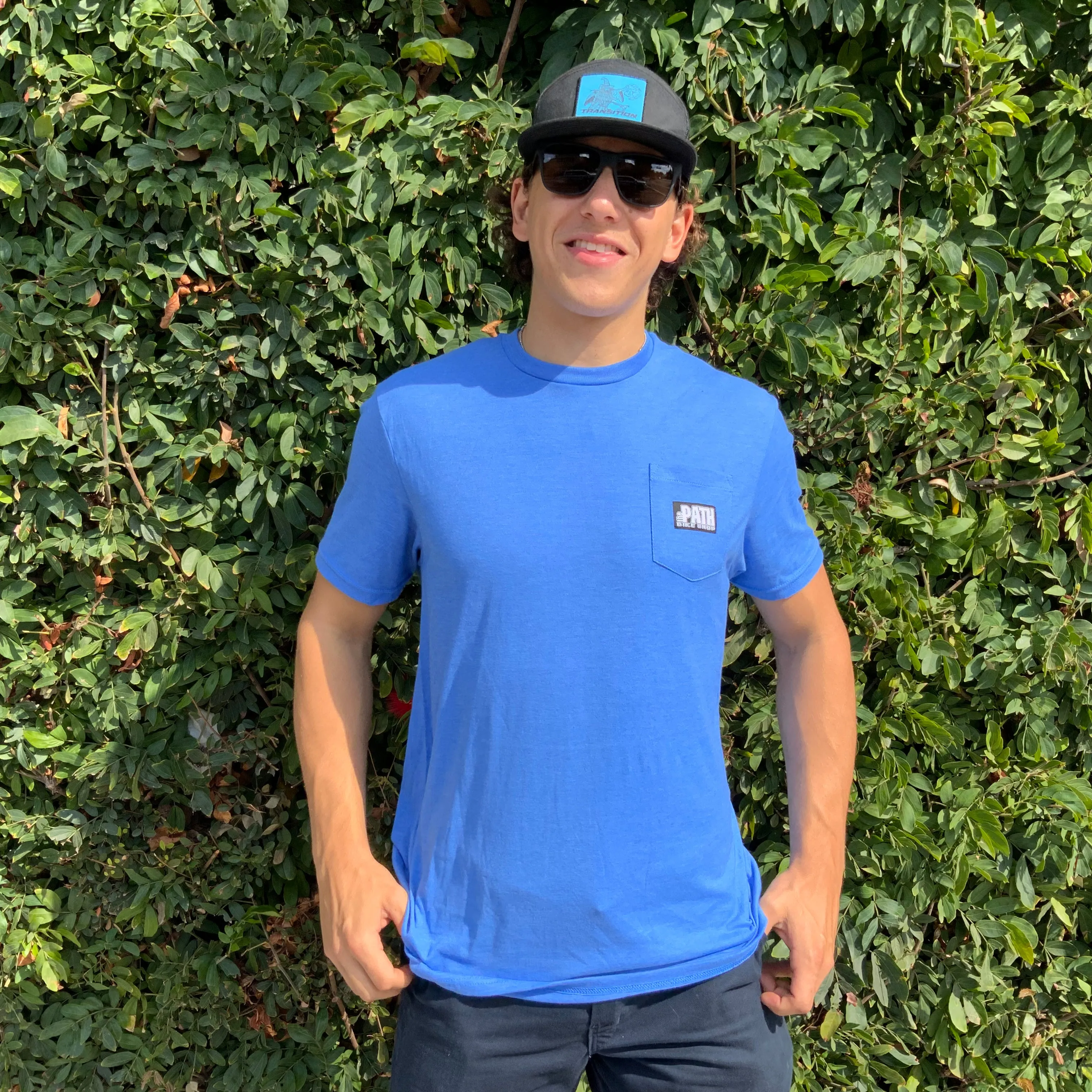 The Path Bike Shop Pocket Crew Neck Tee