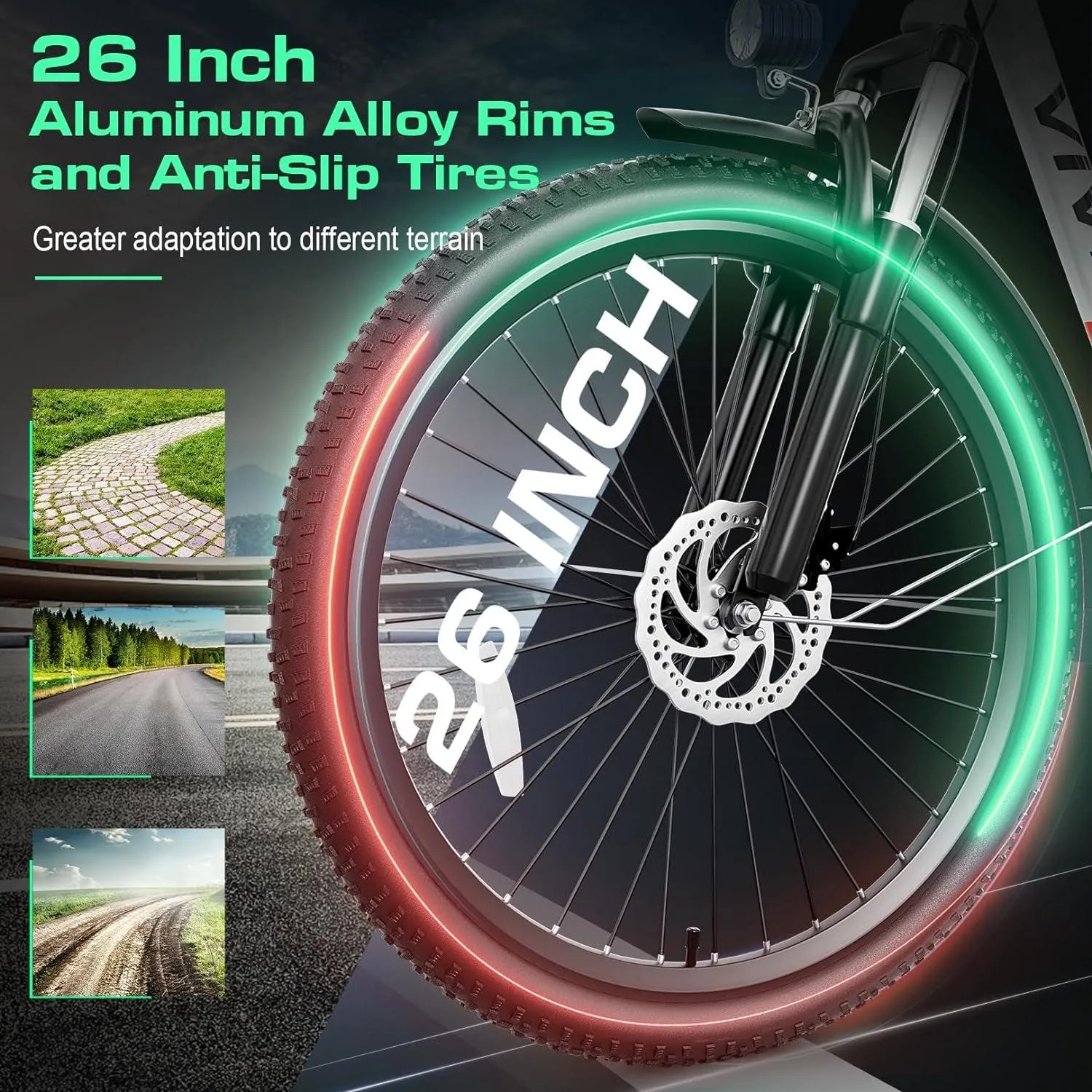 VIVI C26UL Electric Bike Cruiser Electric Commuter Bike UL2849 Certified